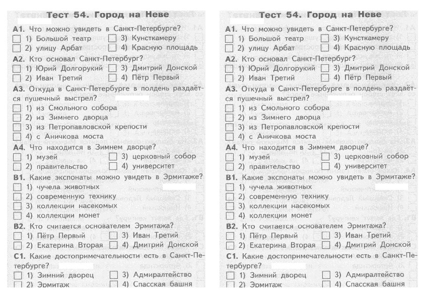 Город на неве 2 класс технологическая карта