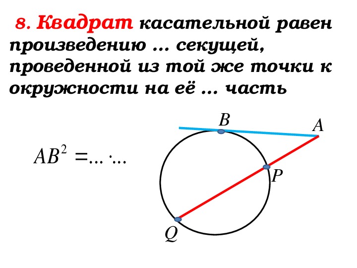 Свойство описанного четырехугольника 8 класс презентация