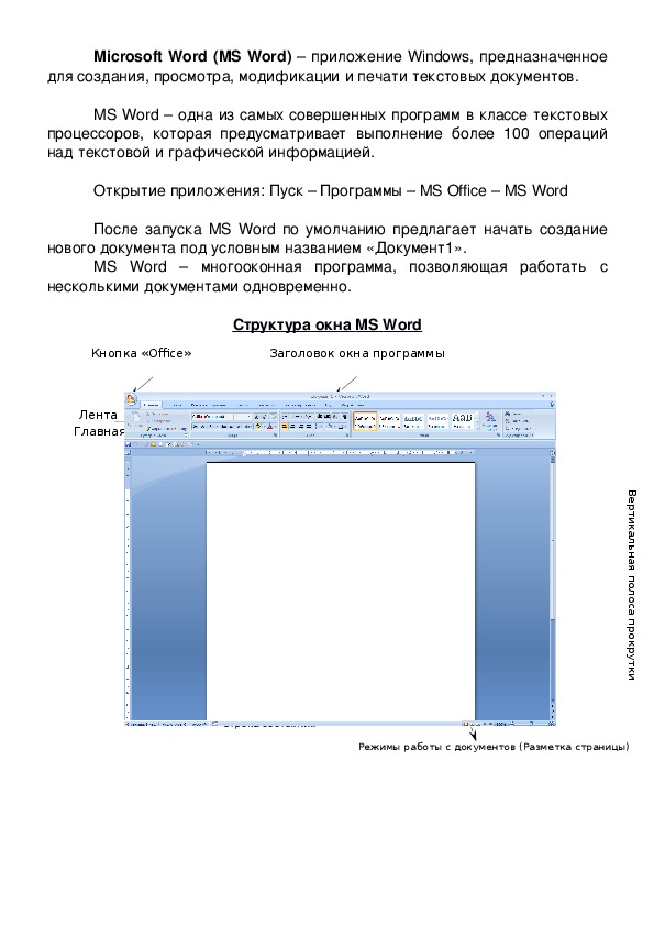 Microsoft Word (MS Word)