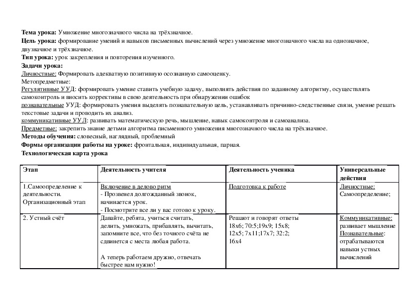 Обложка для материала Тема урока: Умножение многозначного числа на трёхзначное.