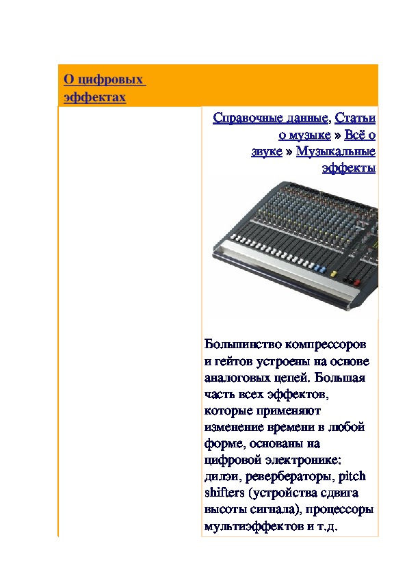 Обложка для материала Статья: О цифровых эффектах