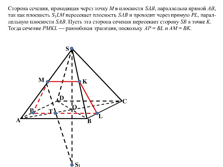 Точки м и n расположены на ребрах четырехугольной пирамиды скопируйте рисунок