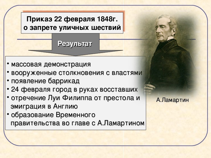 Назовите причины революция 1848 во франции