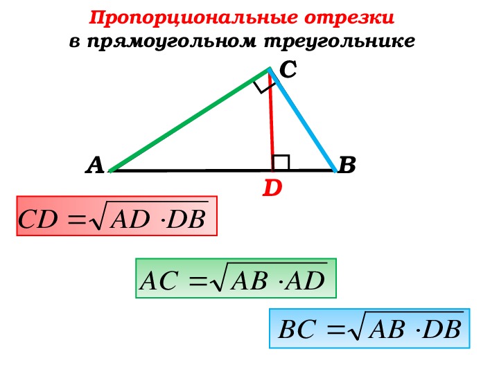 Презентация по теме пропорциональные отрезки в прямоугольном треугольнике 8 класс атанасян