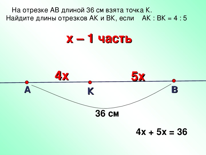 По данным на чертеже найдите длину отрезка км