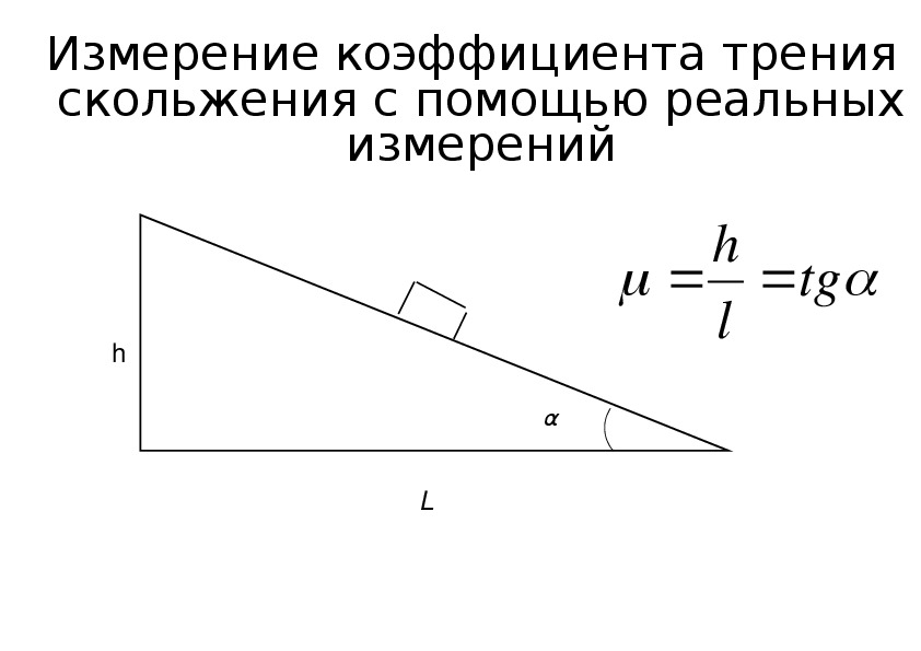 Измерение коэффициента трения скольжения лабораторная работа 10