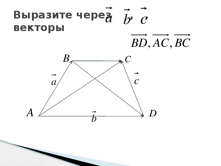 Вектор аб вектор сд вектор сд. Выразить вектор через a и b. Вектор аб + вектор АС. Выразить векторы через векторы a и b. Задачи на векторы 9 класс.