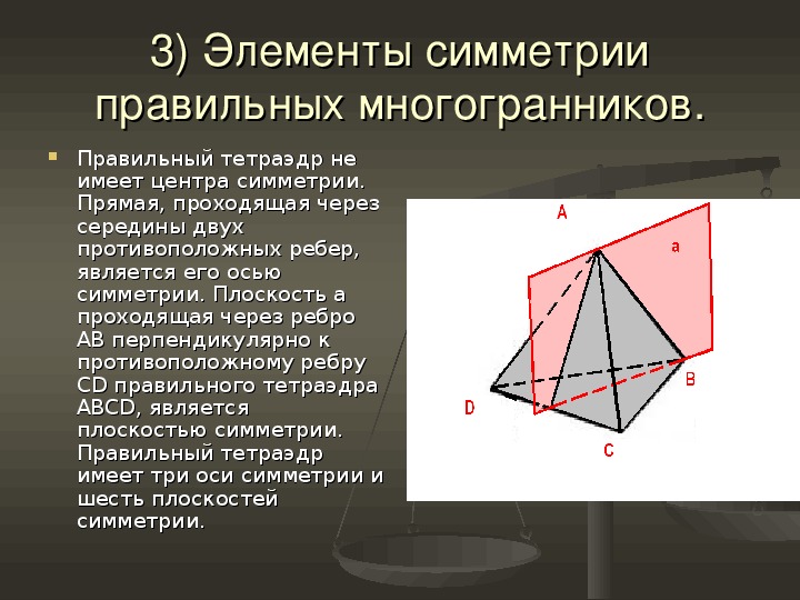 Симметрия в многогранниках презентация