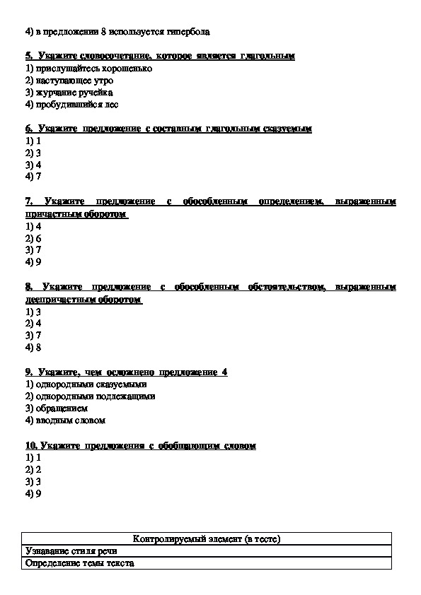 Тест по технологии промежуточная аттестация