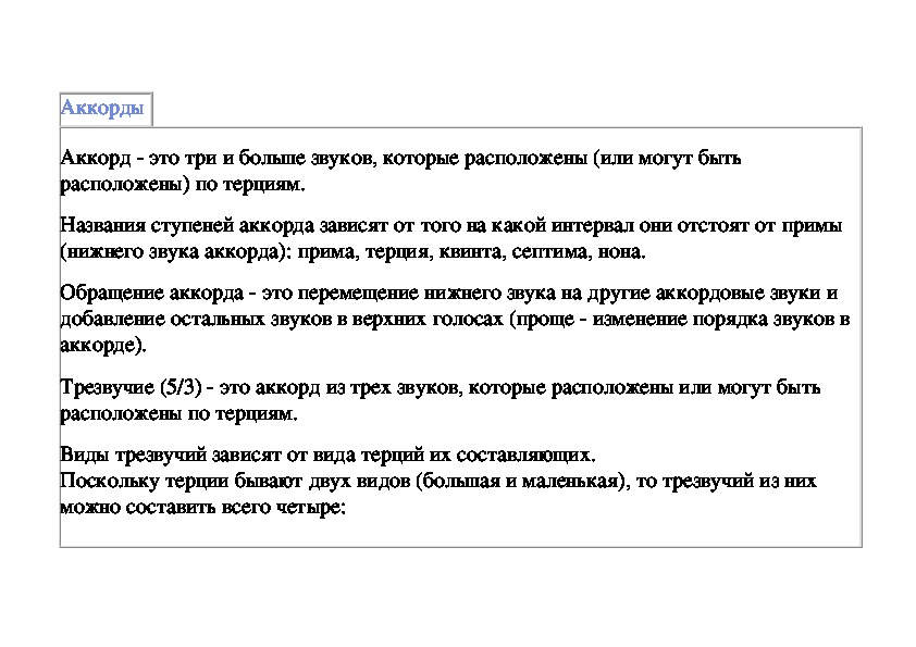 Обложка для материала Урок: Аккорды