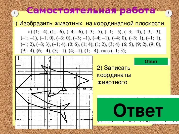 Рисуем по координатам математика 6