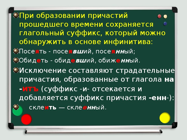 Презентация правописание суффиксов и окончаний причастий