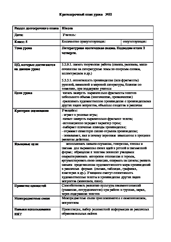 Обложка для материала Русская литература 5 класс Тема урока: Литературная поэтическая сказка. Подводим итоги 2 четверти.