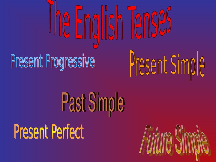 Презентация  по английскому языку на тему: "Времена английского глагола" ( 6-7класс)