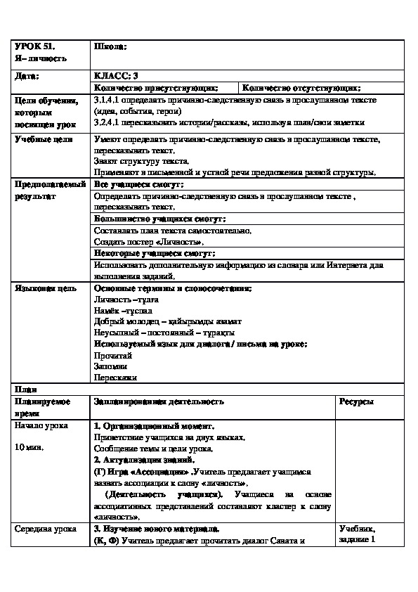 По русскому языку  на тему "Я– личность"