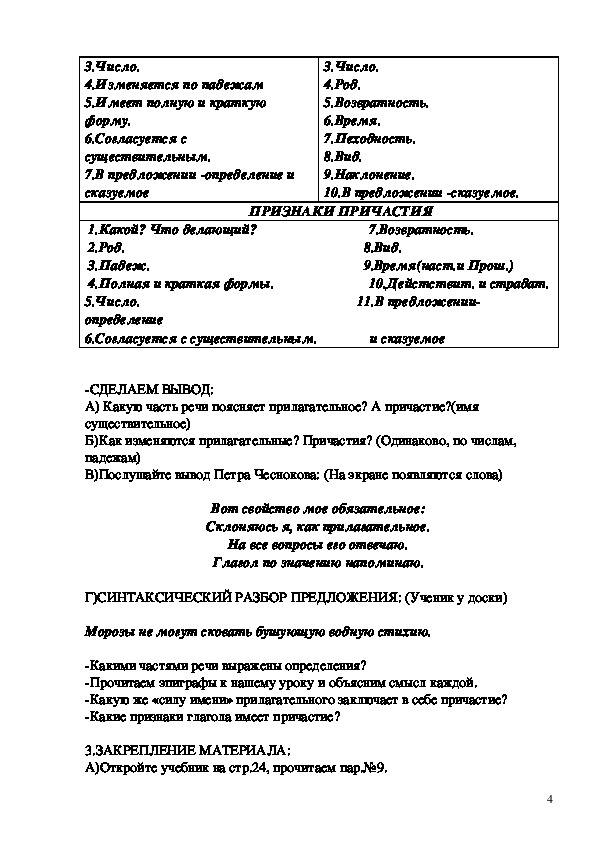 Конспект урока  по русскому языку в 7 классе на тему:"Местоимение"
