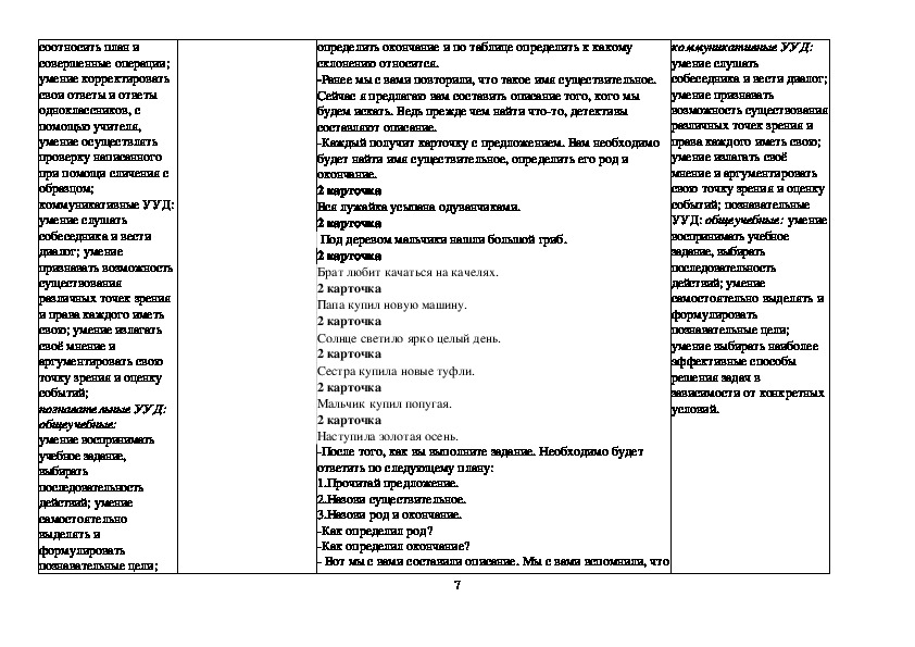 Конструкт по русскому языку 3 и 4 класс