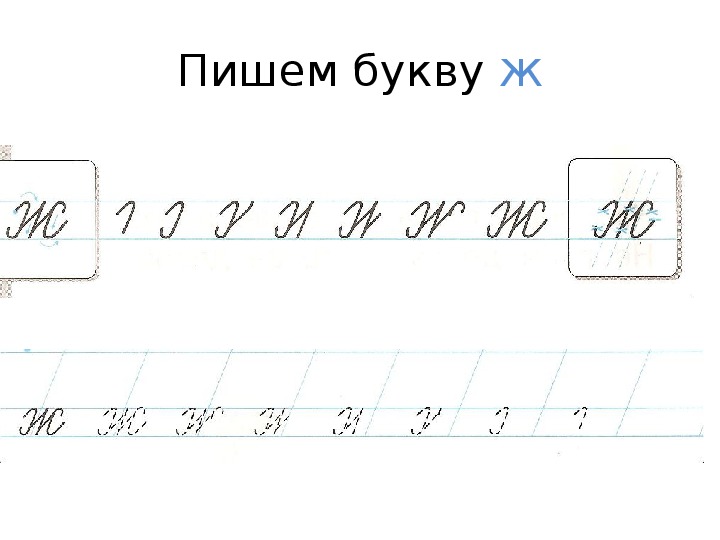 Реферат: Письмо строчной буквы ж