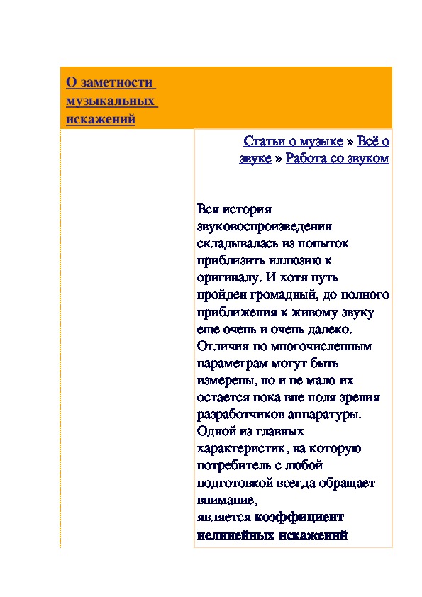 Обложка для материала Статья: О заметности музыкальных искажений