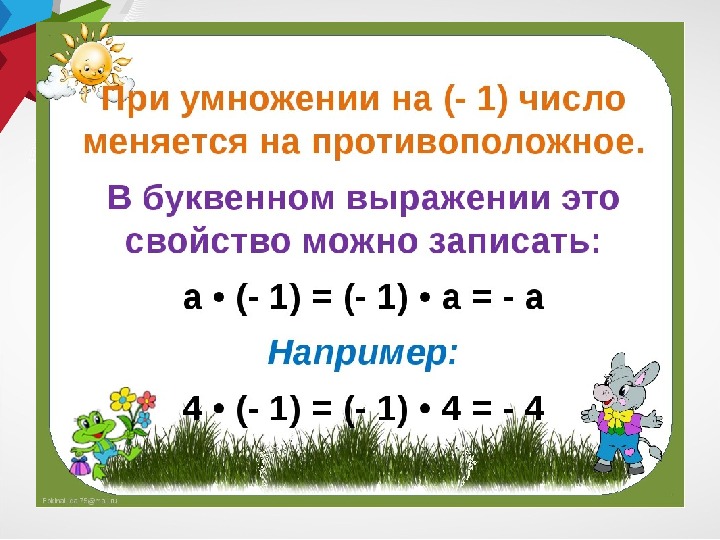 Умножение и деление положительных и отрицательных чисел 6 класс презентация