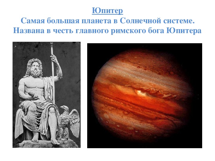 Планета юпитер названа. Планета Юпитер названа в честь Бога. Юпитер Бог и Планета. Планеты в честь богов. В честь кого названа планетаптер.