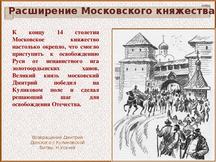 История московского княжества. Расширение Московского княжества.