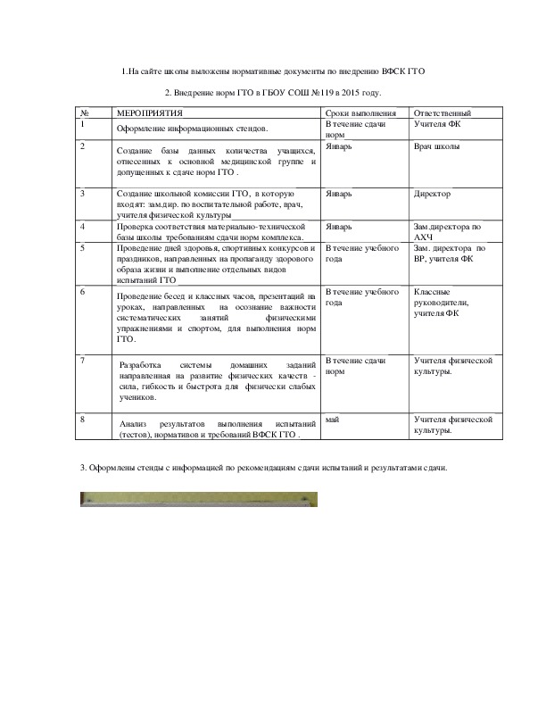 Обложка для материала Внедрение норм ГТО в ГБОУ СОШ №119 в 2015 году.
