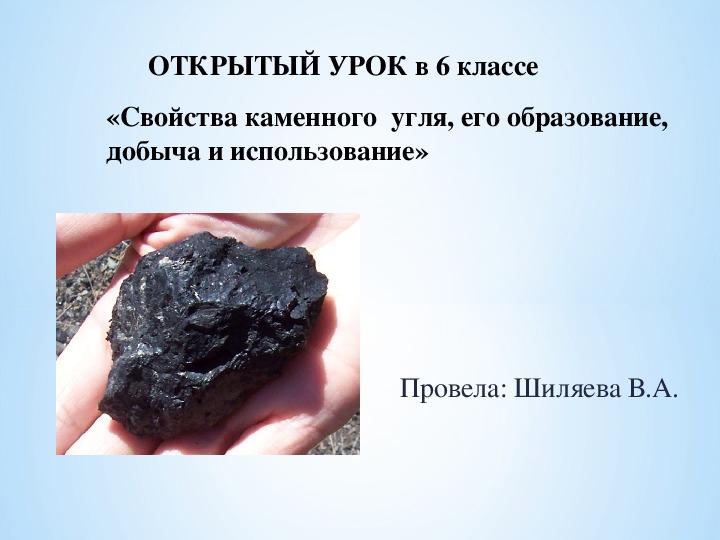Презентация по биологии на тему  "Каменный уголь" (6 класс, биология)