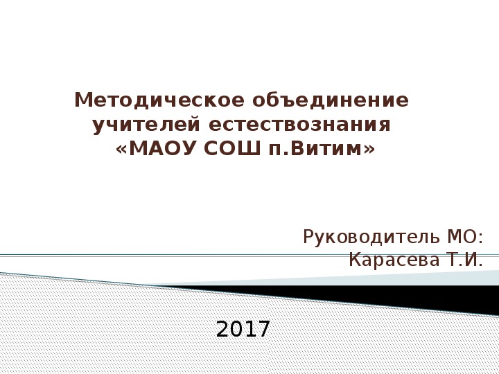 Презентация "Итоги ШМО естественных наук 2017"