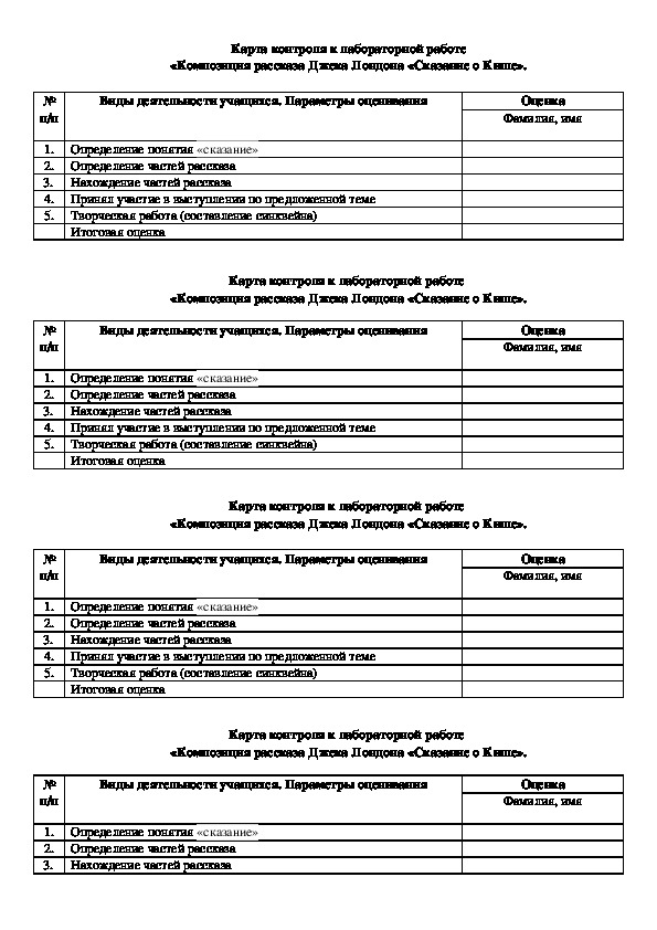 Урок по литературе "Композиция рассказа Джека Лондона "Сказание о Кише"