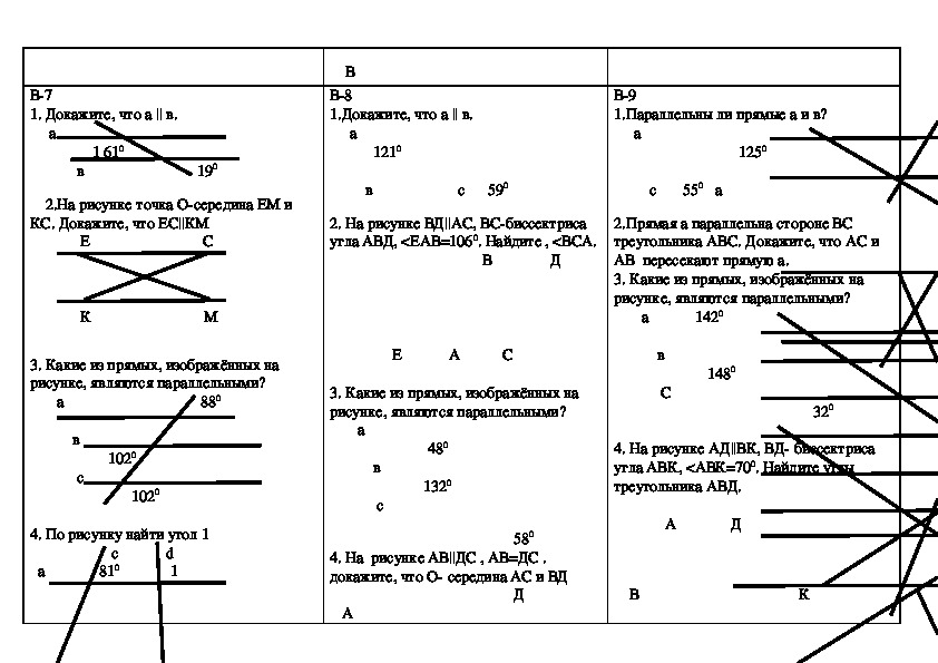 Проект по геометрии 7 класс на тему параллельные прямые