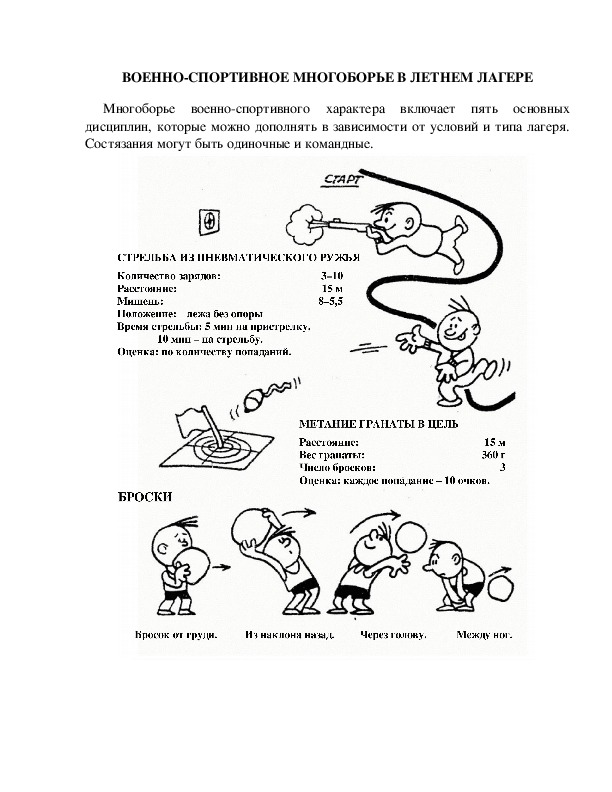 ВОЕННО-СПОРТИВНОЕ МНОГОБОРЬЕ В ЛЕТНЕМ ЛАГЕРЕ