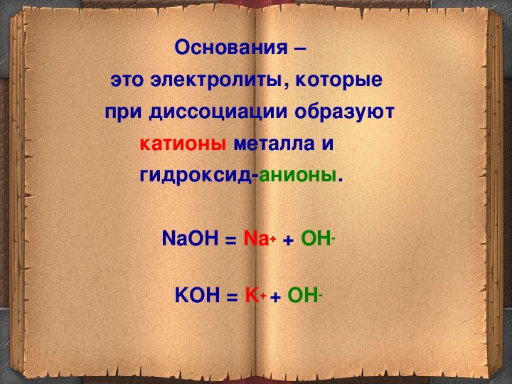 Основания презентация 11 класс химия