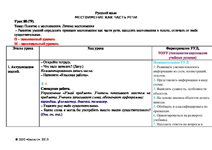 Обложка для материала Понятие о местоимении. Личные местоимения