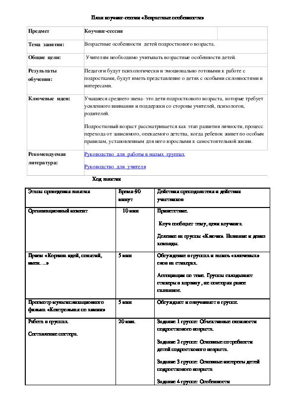 Возрастные особенности  детей подросткового возраста.