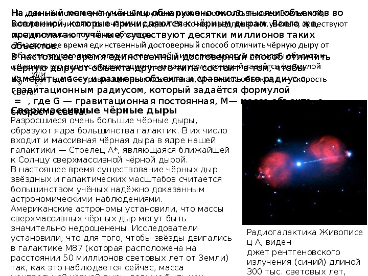 Проект на тему черные дыры и как они образуются