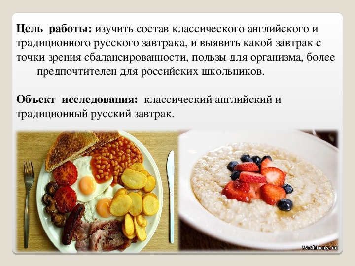 Презентация английский завтрак