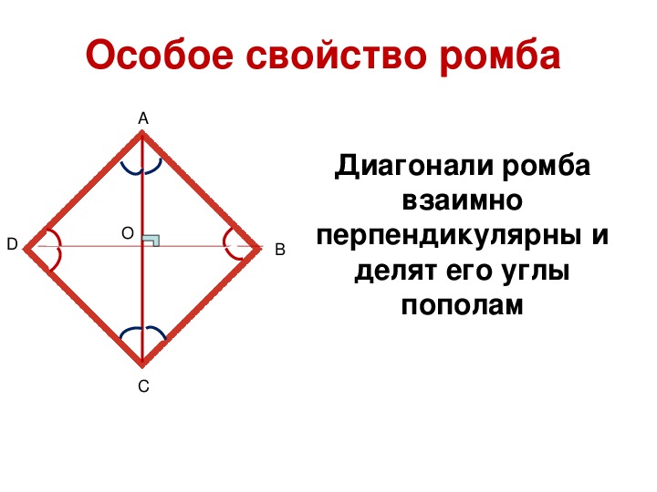 Ромб диагонали которого равны является квадратом. Свойства ромба. Свойства диагоналей ромба. Ромб. Основное свойство ромба.