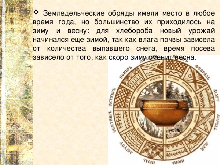 Русский земледельческий календарь презентация 6 класс 8 вид