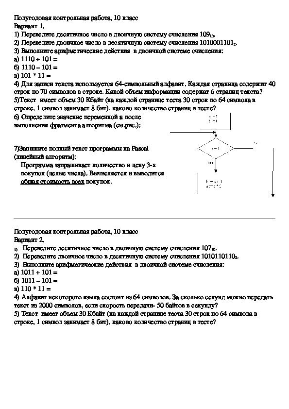 Файловая система самостоятельная работа 10 класс