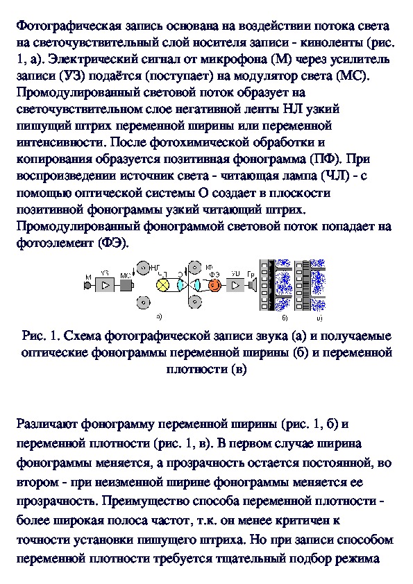 Обложка для материала О фотографической записи