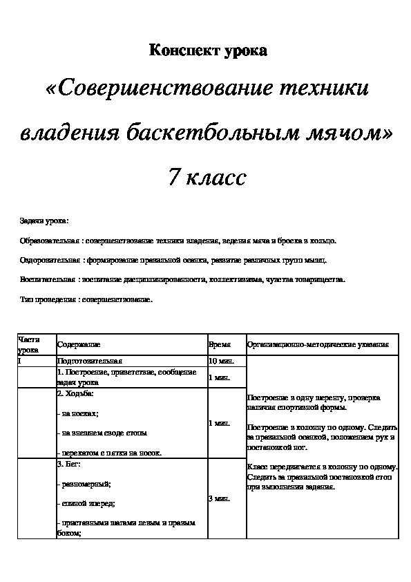 Обложка для материала Совершенствование техники владения баскетбольным мячом