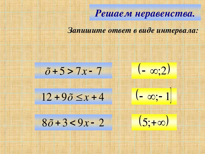 Составить и записать неравенство