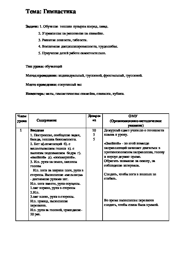 Обложка для материала Тема: Гимнастика