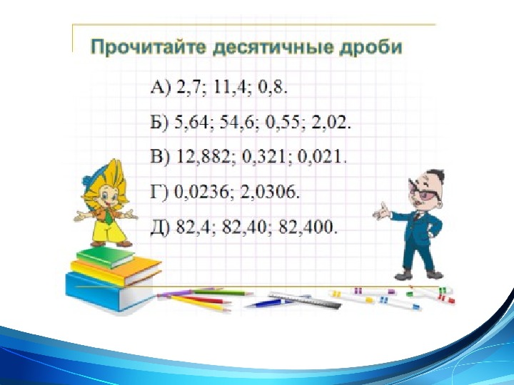 Десятичная запись дробей 5 класс презентация