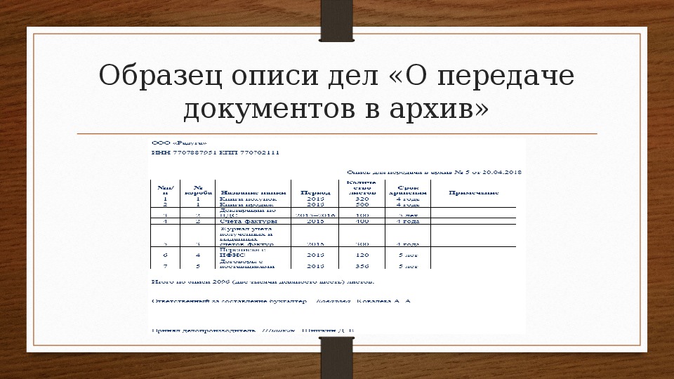 Журнал передачи документов образец