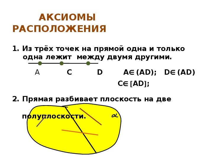 Об аксиомах планиметрии 9 класс презентация