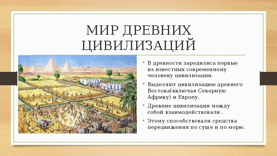 Переход к цивилизации был начат. Цивилизации древнего мира. Первые цивилизации древнего Востока.