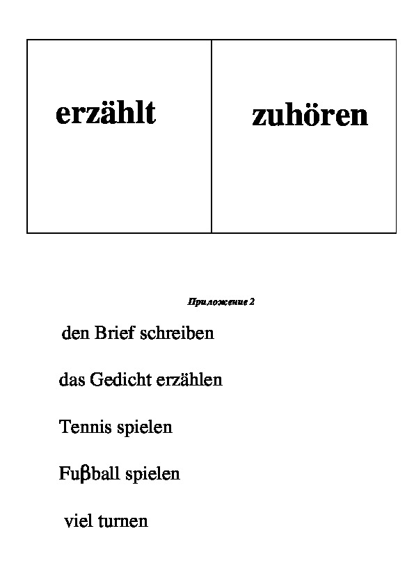 Разработка урока  немецкого языка для 6 класса по  теме "Perfekt. Verben mit trennbaren und untrennbaren  Präfixen"