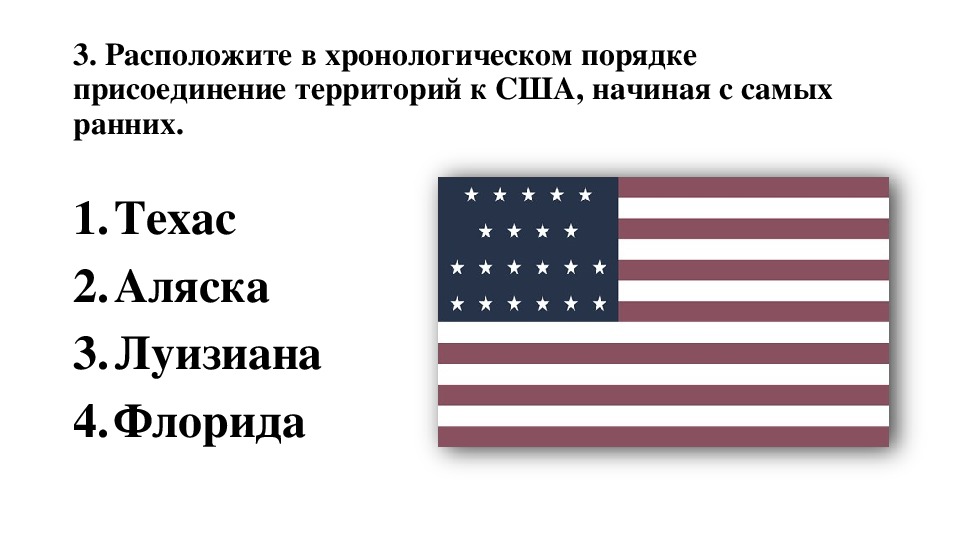 Карта сша тест